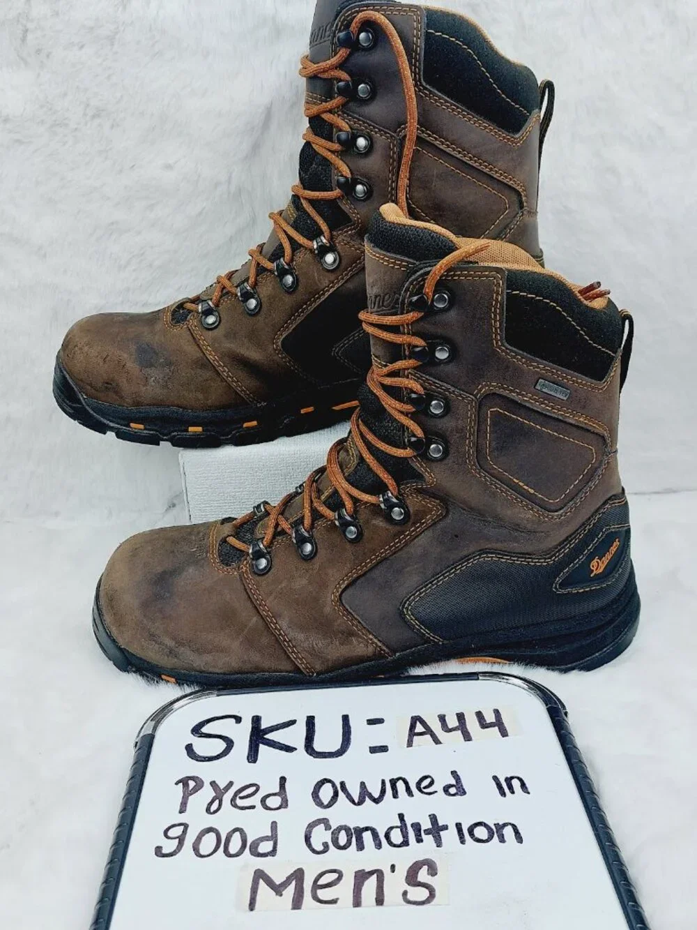Danner Men's Brown Orange Vicious 8'' NMT Composite Toe Ankle Work Boots Size 11